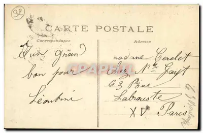 Courbevoie - Die Kirche — Verlag L'Abellie, Aunisören, Nr. 47 — Rückseite