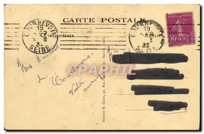 Courbevoie — O Ponte — Edições R. Caron, 49 Rue Pijilla, Paris — Verso