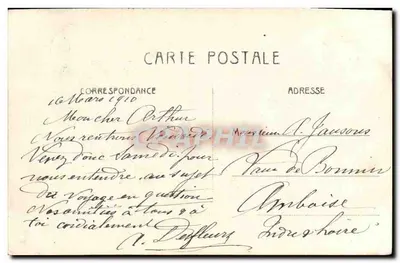 Courbevoie - Piazza Victor-Hugo — Allagamenti — Gennaio 1910 — A.R. — Verso