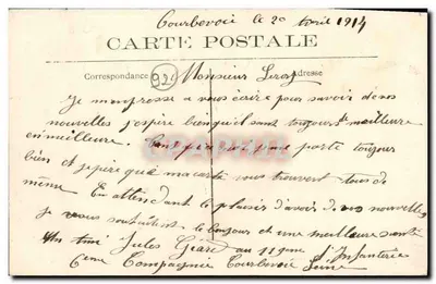 Courbevoie — Boulevard de Courbevoie — Stazione dei Tramway — editore Asnières — Verso