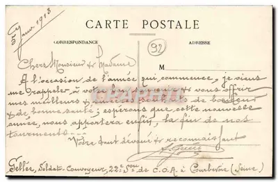 Courbevoie — Wjazd do kaserni 119. Lini, wejście główne — L. Abellie, Asnières — Rewers