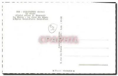 Colombes — widok panoramiczny — wydawca Abellet - Paryż — Rewers