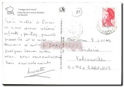 Fontenay-aux-Roses — O Square — Ed. RAYMON COLOR — Verso