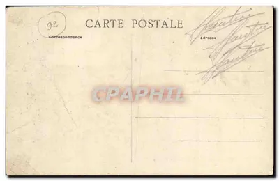 Bilhete postal antigo Garches Rue de Toulon e Villa Regina — Verso