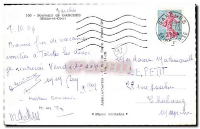 Garches — vista panorâmica — Abell-E-Cartes, n°100 — Verso