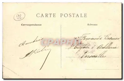 Asnières - Le Quai pris de la rive droite — B. F., Paris — Verso