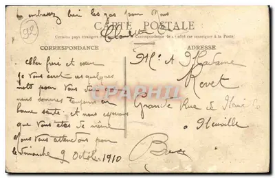 Asnières — Quai d'Asnières — éditeur H.W.D. n°9 — Verso