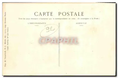 Asnières — Zniszczona domowa z bombardowania zeppelinów — Wyd. Pays de France — Rewers