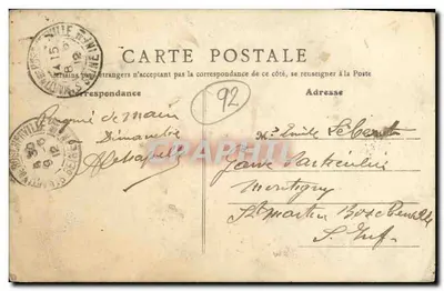 Anjouer - Cemitério dos Cães — B.F. Paris 26 — Verso