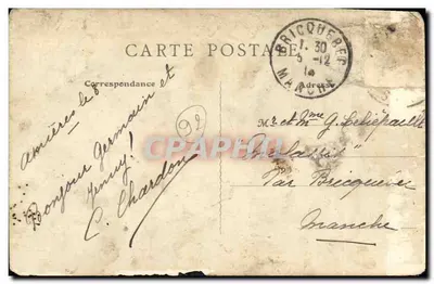 Asnières — La Seine et le Pont du Chemin de Fer — B. F., Paris — Verso