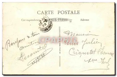 Asnières - Castelo Pouget — O Kiosque e a Pequena Lagoa — editor Br. Kalf — Verso