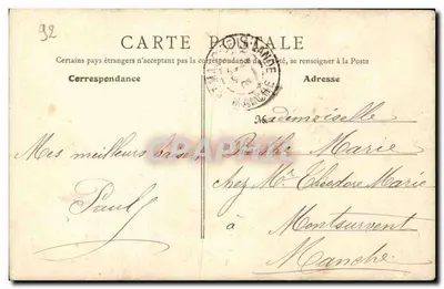 Asnières - O Cão Resgatador no Cemitério dos Cães — B. F., PARIS, n°28 — Verso