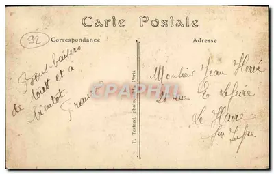 Levallois-Perret — L'Hôtel des Postes, éditeur E.M. n°4118 — Verso