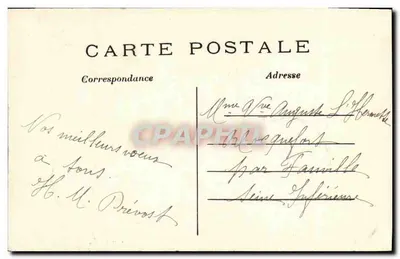 Levallois-Perret — Jardins de la Mairie, La Statue, à l'Essor — Edit. J. Vialon, n°41 — Verso