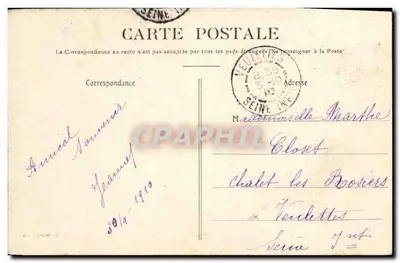 Levallois-Perret — Rue de Villiers — Hôpital Anglais — P. Marmuse, Paris — Verso