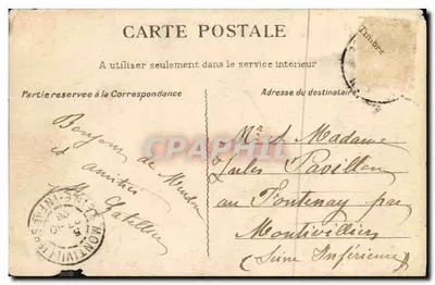 Tarjeta postal antigua Bois de Meudon Carrefour des Trois Bornes — Reverso