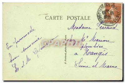 Widok Grotty Meudon — rytownictwo — F. Testard, fotograf i wydawca, Paryż, n°2912 — Rewers