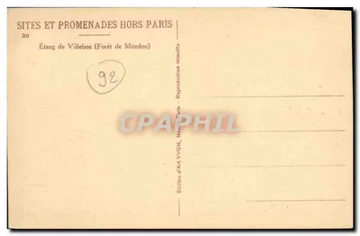 Étang de Villebon — Bos van Meudon — Editeurs d'Art YVON — Achterkant