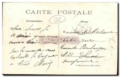 Bois de Meudon-Clamart — Os Menhirs — E. M. — Verso