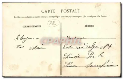 Meudon - Il Menhir del Parco dell'Osservatorio — G. P. n°2508 — Verso