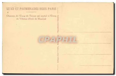 Chaussée de l'Étang de Trivaux — Floresta de Meudon — Edição de Arte YVON — Verso