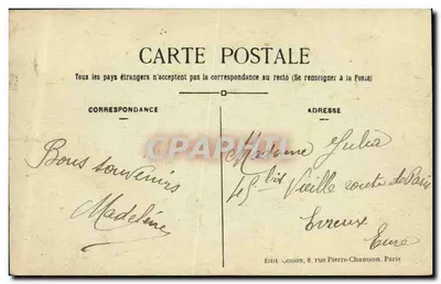 Meudon-Bellevue — Entrada da Terrasse de Meudon — C.M. n°31 — Verso