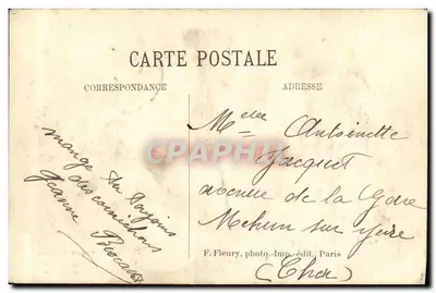 Meudon-Bellevue — Zamek w Meudon — Starsza cesarska i królewskie rezydencja spalona podczas wojny w 1870 roku, obecnie służy jako Obserwatorium — Rewers