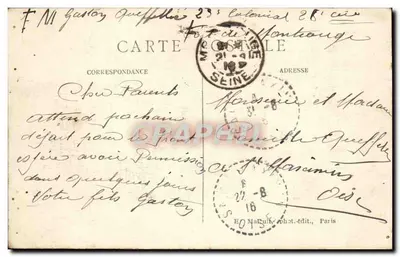 Montrouge - Rue Boileau i szkoły — E. M. n° 4447 — Rewers