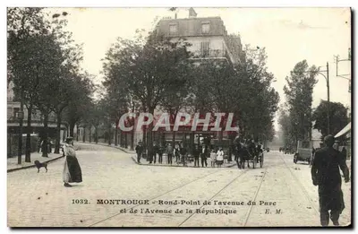 Montrouge - Rond-Point da avenida do Parc e da Avenida da República — E. M. — n° 1032