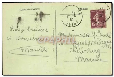 Most Westchnień w Nanterre — widok mostu metalowego z otoczeniem i bydłem — wydawca Paris — Rewers