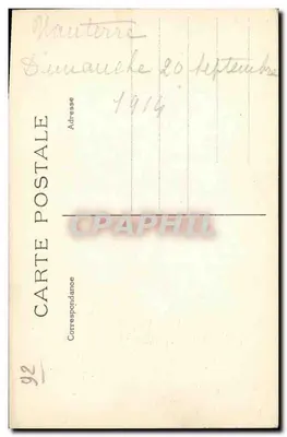 Nanterre — Interior da Igreja, Santa Geneviève curando sua mãe cega — Adéille, Asnières, n°10 — Verso