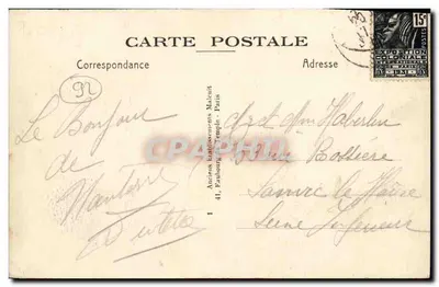 Nanterre — Die Schulen und das alte Rathaus. E. M. — Nr. 5902 — Rückseite