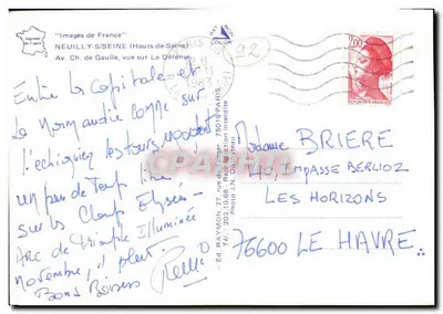 Vista sobre La Défense — Neuilly-sur-Seine — Ed. Raymond, n° 203 — Verso