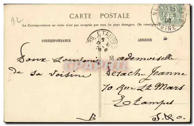 Neuilly-sur-Seine — Statua Jeanne d'Arc — G.I. n°2612 — Rewers