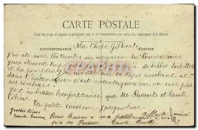 Neuilly-sur-Seine — O Liceu Pasteur — C.M. n°12 — Verso
