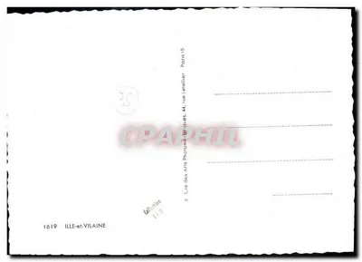 Ille-et-Vilaine — panoramica karta pocztowa z mapą i widokami — nr 1619 — Rewers