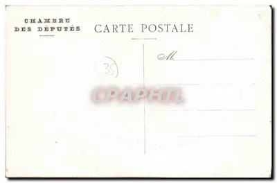 Bilhete postal antigo Câmara dos Deputados Tenente Coronel du Halgouet Deputado Conselheiro Geral de ille et vilaine — Verso
