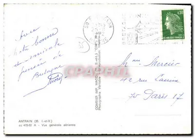 Antrain (35) — Vue générale aérienne — Gombier Imp. Macón — Achterkant