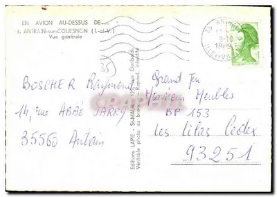 Antrain-sur-Couesnon — Algemene uitzicht — Uitgaven LAPIE — Achterkant