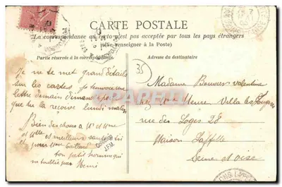 Antrain - Het Kasteel van Bonnefontaine — Antieke ansichtkaart n°383, uitgever HEM — Achterkant
