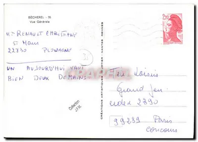 Bécherel — Widok ogólny — Twórczość Artystyczna Rennes — Rewers