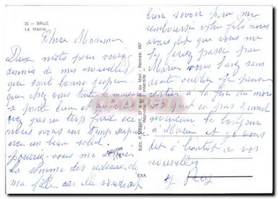 Bruz — Municipio — Edit. P. DESNY, 27, avenue du Mail - Rennes — Verso