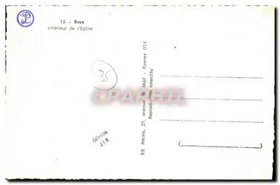 Interno della chiesa di Bruz — editore Loïc — n° 15 — Verso