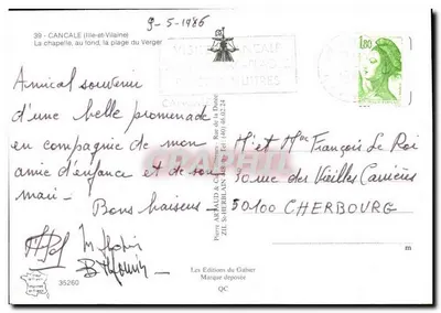 Kaplica w Cancale — plaża Verger — Les Éditions du Gabier — Rewers