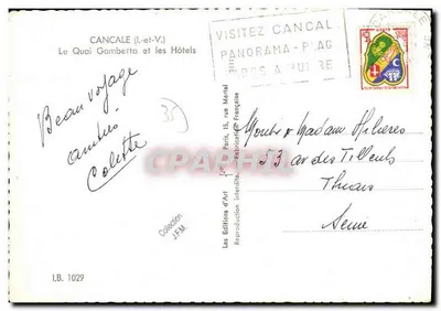 Cancale (Ille-et-Vilaine) — Quai Gambetta i Hotele — Wydawnictwo J.F.M. — Rewers