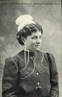 Giovane ragazza di Cancale — Studio di acconciature bretoni — Col. E. H. n° 2279