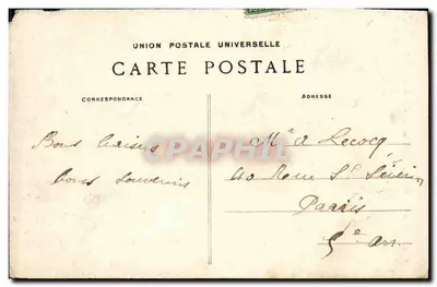 Bilhete postal antigo Cancale A Grande Coiffe — Verso