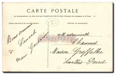 Cancalé — A Pesca de Ostras em um Dia de Maré Alta — Costa da Esmeralda, editor não visível, n° 3895 — Verso