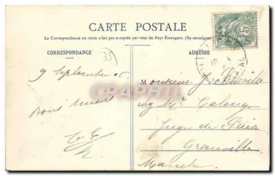 Cancale — La Houle z wysokich skał — wydawca anonimowy, nr serii 1014 — Rewers