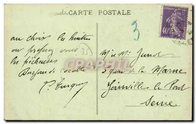 Côte d'Émeraude — Das Verpacken der Austern — G. F. — Edition Guérin, St-Malo (I.-et-V.) — Rückseite